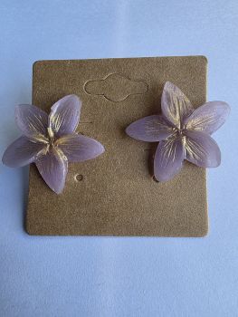Purple Resin Frangapani Stud 