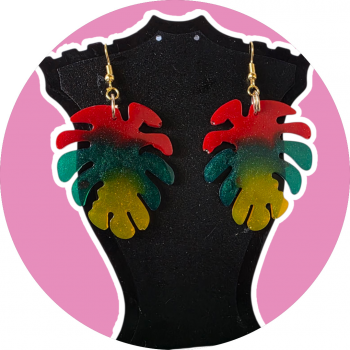 Reggae Rasta Color Earring 