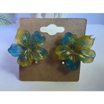 Fiji Day Plumeria Inspired Large Stud Earring