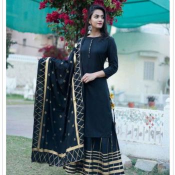 Black and Gold Indian Ethnic Wear