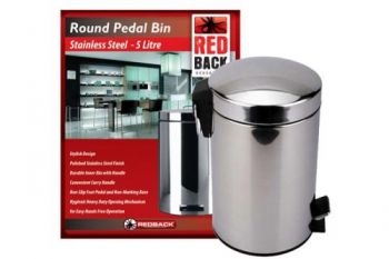 Pedal Bin / 5 Litre 27cm (Stainless Steel)