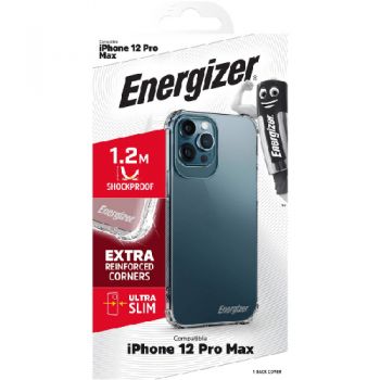 Energizer iPhone Phone Case / 1x iPhone 12 Pro Max Back Cover (1.2 Metre Shock Proof) Ultra Slim