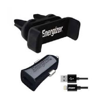 Energizer Air Vent Charging Car Kit / 1x Micro USB Cable (1 Metre) & Vent Holder-3492548218998
