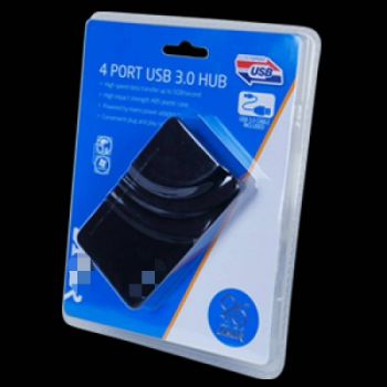 HUB USB3.0 4 PORT POWERED WITH CABLE BLACK