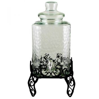 Gibson Home - Moreauville Square Beverage Dispenser With Lid & Wire Rack - 8.5l