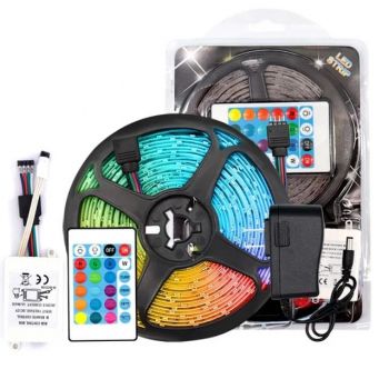 5M LED STRIP LIGHT WITH REMOTE WATERPROOF RGB