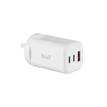 3sixT Wall Charger GaN 65W USB-C PDx2+USB-A