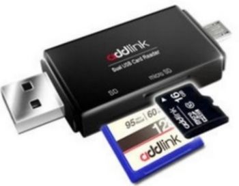 ADDLINK DUAL USB CARD READER .