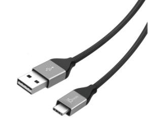 J5CREATE PREMIUM ALUMINUM 1.2M BLACK TYPE-C TO USB 5V 3A 15W CHARGING CABLE CABJ5C2101