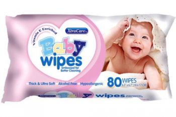 XtraCare Baby Wipes / 16 x 17cm Vitamin E (Pack of 80)