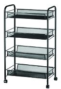 Metal Rack With Hooks - 4 Layer