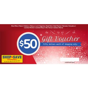 SHOP N SAVE SUPERMARKET SHOPPING VOUCHER $50