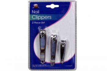Nail Clippers / 8cm 7cm & 5.5cm (3 Piece Set) Stainless Steel