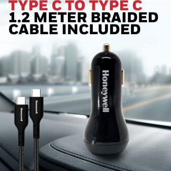Honeywell 36W Micro PD Smart Car Charger with type c cable