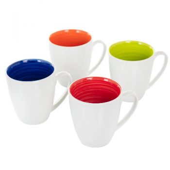 Gibson Home Home trends Crenshaw 348Ml Mug - 4 Assorted Colors