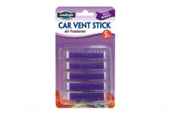 AutoBright Vent Stick Air Freshener - Wild Berries / Pack of 5