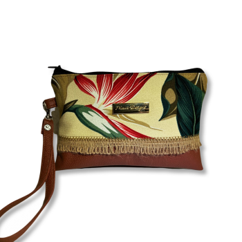Wristlet -Floral Brown