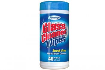 Homebright Glass Cleaner Wipes / 40 Wipes (15x20cm)