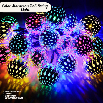 Solar Moroccan Ball String Light
