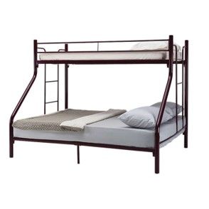 Ivan Weston Bunk Bed 3435 x 2489 x 242mm Maroon (mattress not included)