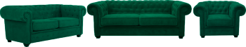 Medina 3+2+1 Fabric Sofa Green 