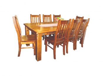 Tobago Dining Set 9pc Pine