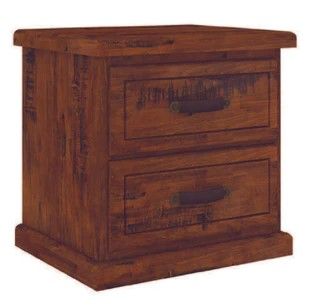 Tobago Bedside Table 2-Drawer L550mm x W500mm x H550mm