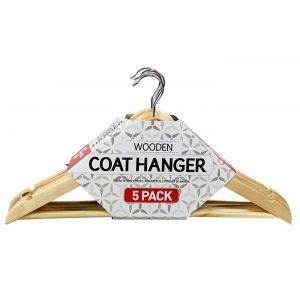 Wooden Coat Hanger Pack / 44 x 25cm (Pack of 5)