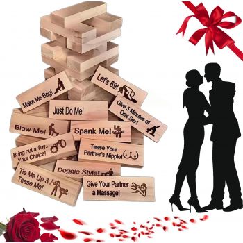 48 Pcs Adults wooden Jenga Block Game Set