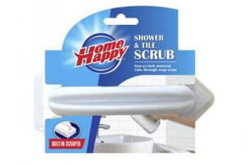 Home Happy Shower & Tile Scrub / 16 x 9 x 8cm (Built In Scraper)