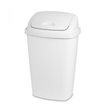 Sterilite Waste Basket With Swing Top Lid 50 Litre