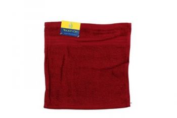 TOUCH DRI Face Washers - Burgundy / 30 x 30cm (450GSM)