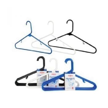 Imperial Plastics - Adult Tubular Plastic Hanger 8 Pack - Assorted Colors