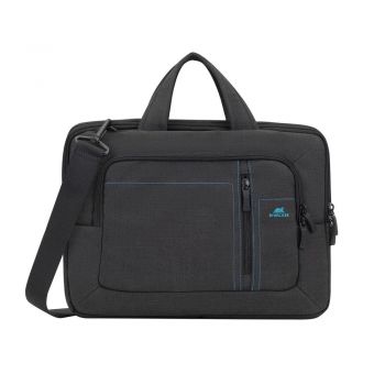 RivaCase Black Laptop Canvas shoulder bag 13.3