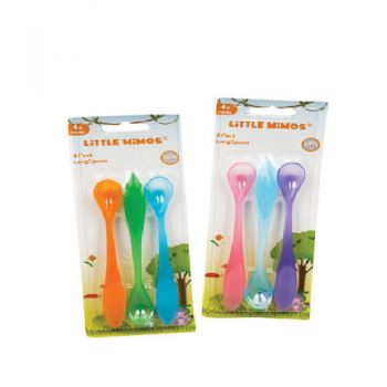 Little Mimos - 3 Pack Long Handle Baby Spoons 60ml,125ml,25ml