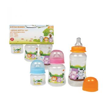 Little Mimos - 3 Pack Feeding Bottle Set