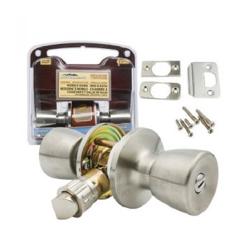 Mountain Security - Stainless Steel Mobile Home Bed And Bath - Door Lock
