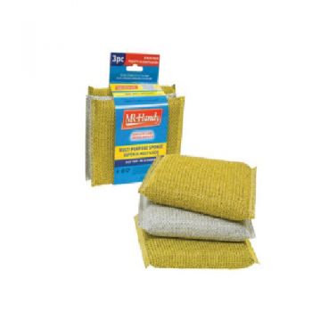 Mrhandy - 3 Pack Multi Purpose Scrubber Sponge 12.5cm X 8.5cm X 1.5cm