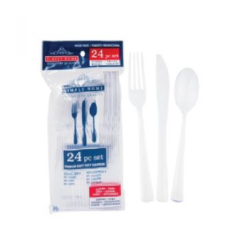 Simplyhome - 24 Piece Cutlery Set - Clear