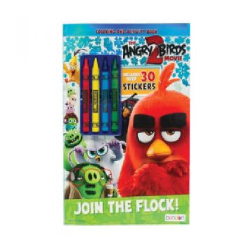 Angry Birds 2 Movie - Coloring And Activity Book With Crayons 48 Page & Over 30 Stickers