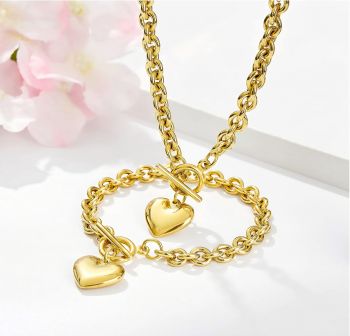 18K Gold Plated Stainless Jewelry Set 