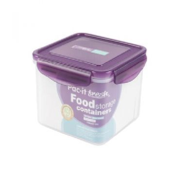 Pac-it Fresh Food Container With Purple Lid-1700 Ml