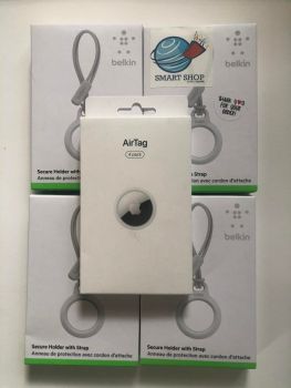 Apple Air tags 4 Pack & x4 Belkin Holder Strap