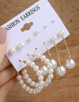 Faux Pearl Decor Earrings
