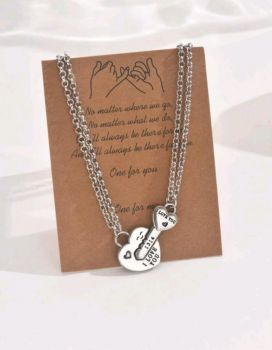 Key And Heart Pendant Couples Necklace
