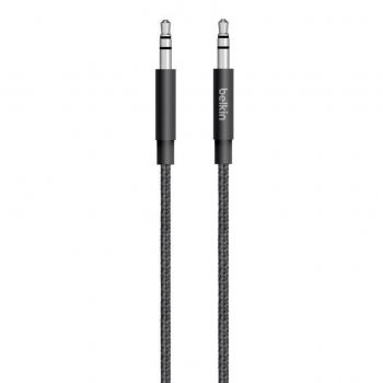 BELKIN MATELLIC MIXITUP 3.5MM AUX AUDIO CABLE 1.2M - BLACK