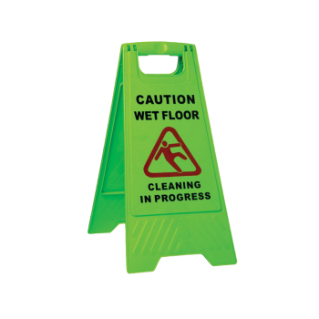 Sabco Caution Wet Floor A Frame Sign Green