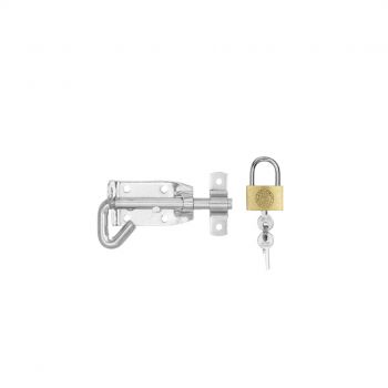 Pinnacle Zinc Plated Padbolt and Lock Set 100mm/30mm