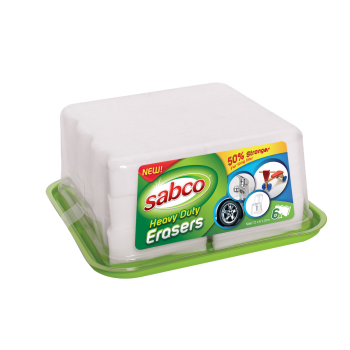 Sabco Heavy Duty Eraser Pad Cleaning Sponge 6pcs/Pack