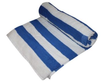CABANA	STRIPES TOWEL - ROYAL BLUE